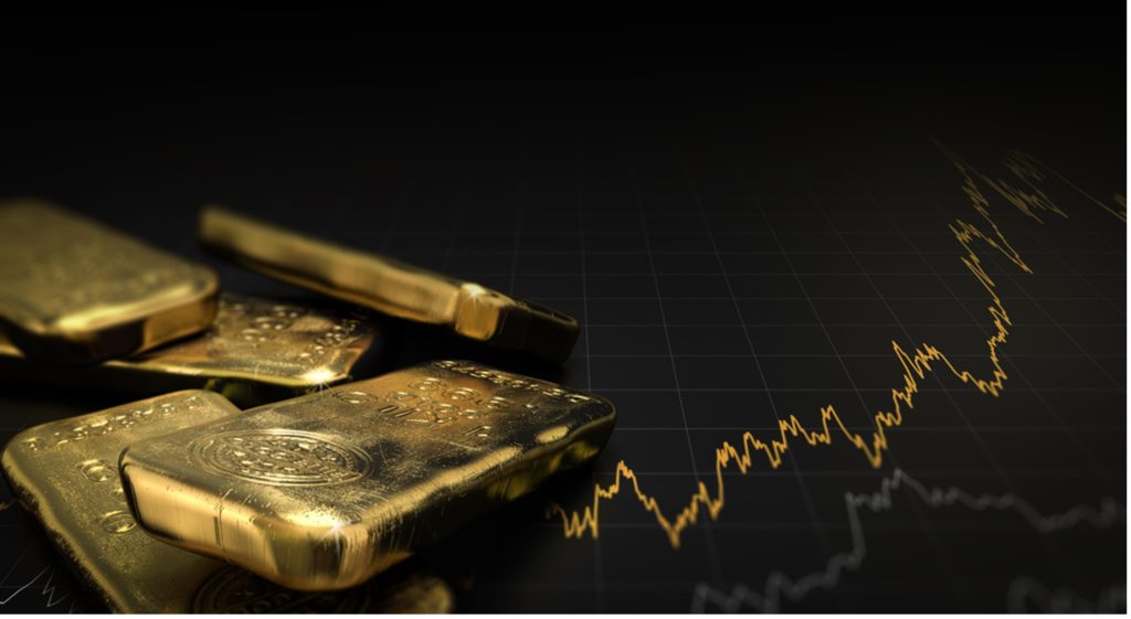 – PU Prime | More Than Trading illustration of gold trading with gold bars and graph chart