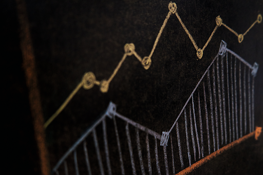 the pair trading charts on the chalkboard